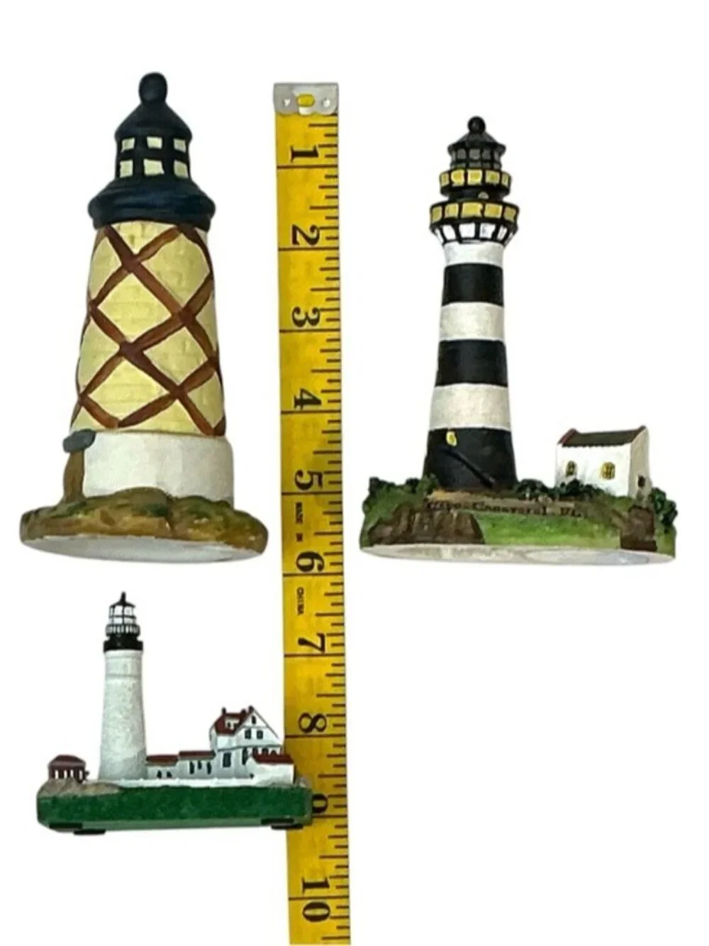 Lighthouse Figurines Vintage Souvenir Decorative Collectibles 3 Piece Set